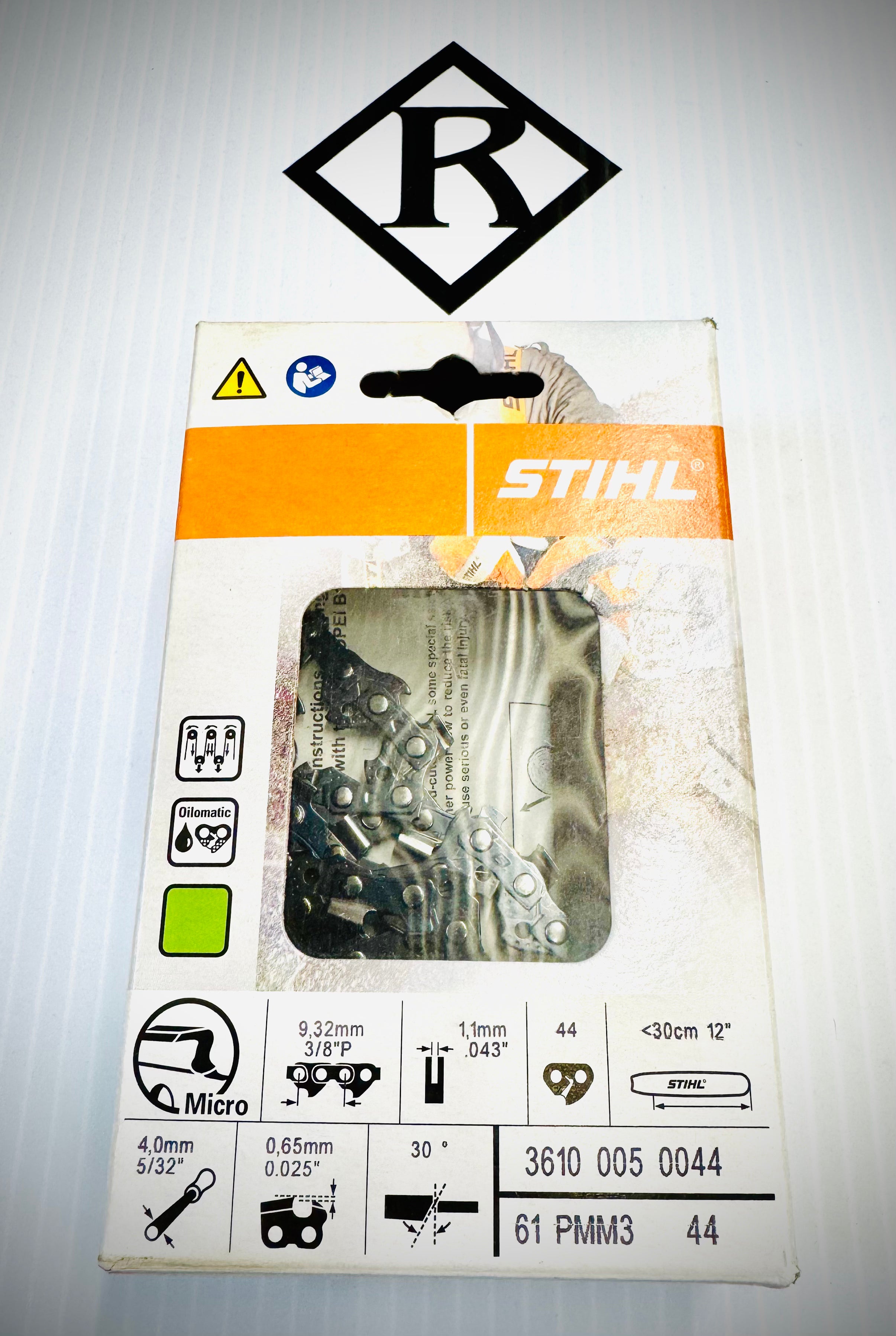 Stihl Picco Duro Hartmetall-Kettensägekette – 30 Cm, 3/8" Teilung, 1,3 Mm Nutbreite, 44 Glieder