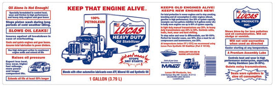 Lucas HD Oil Stabilizer Gallon, 10002