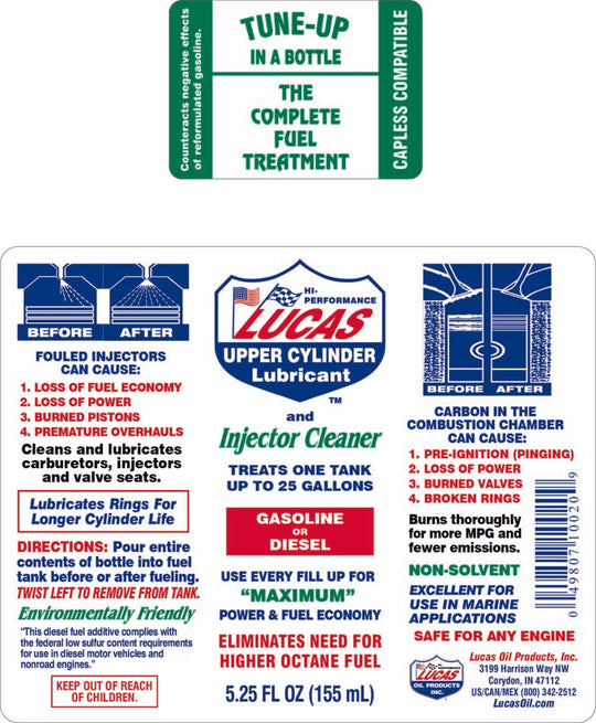 Lucas Fuel Treatment Injector Cleaner 5.25 fl oz, 10020