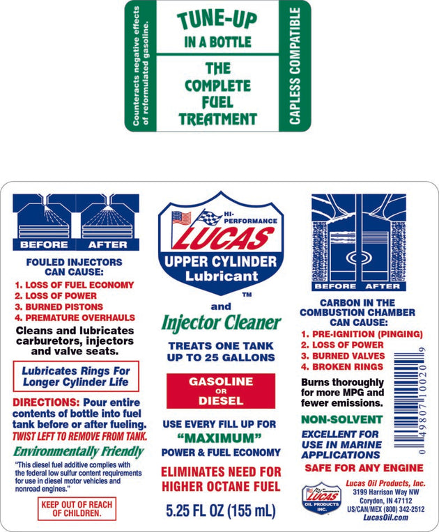 Lucas Fuel Treatment Injector Cleaner 5.25 fl oz, 10020