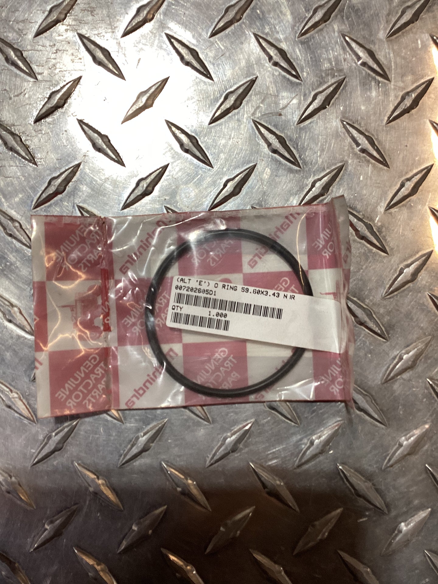 Mahindra Top Flange Assembly, O-Ring 59.60 X 3.43, 007202605D1