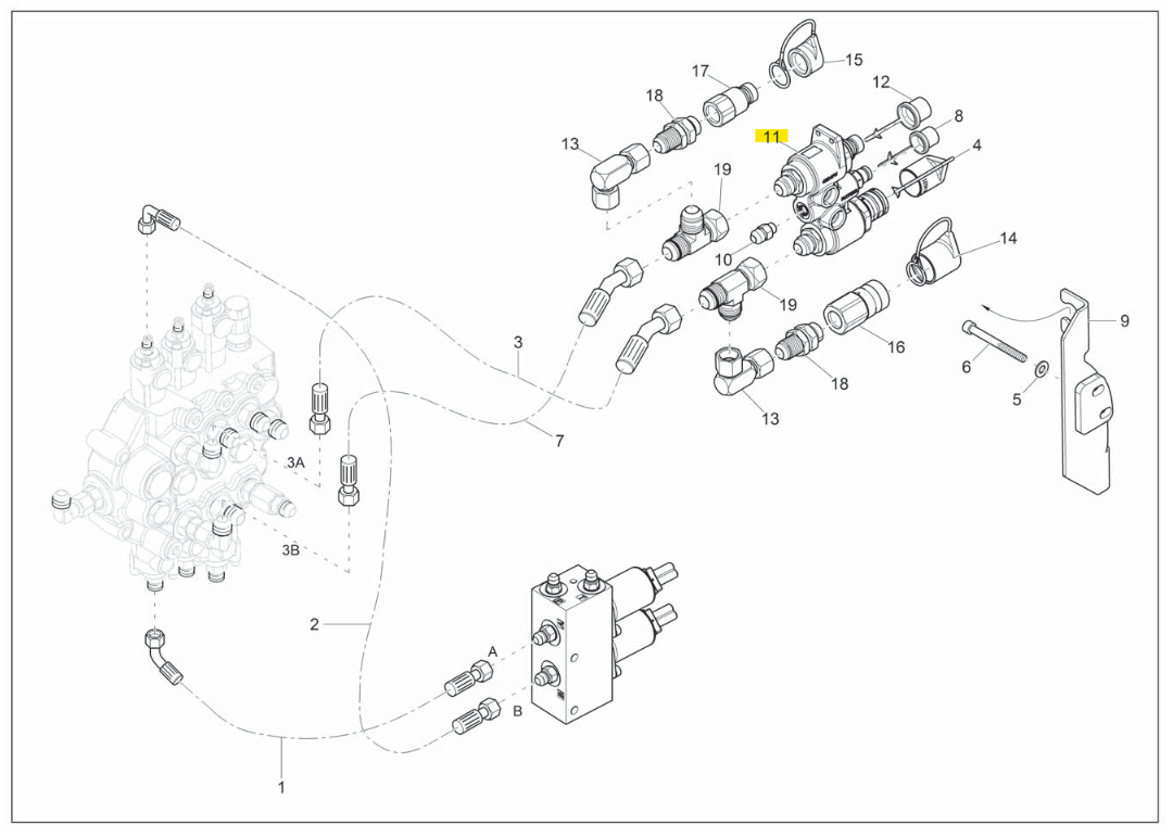 Wacker Neuson SW28 HYD Block Quick Lock Coupling, 1000313993