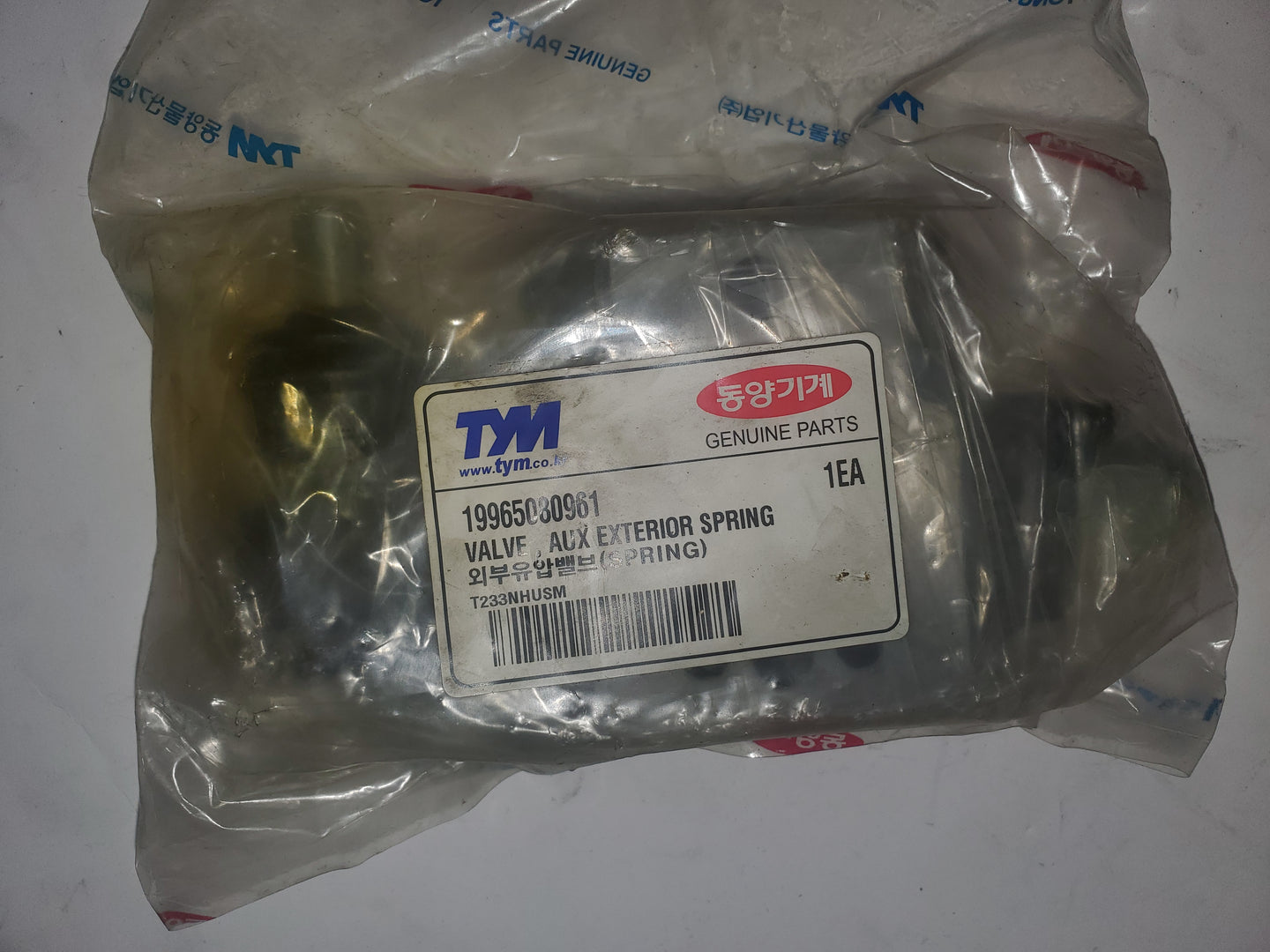 TYM Tractor Aux Exterior Spring Valve, 19965080961