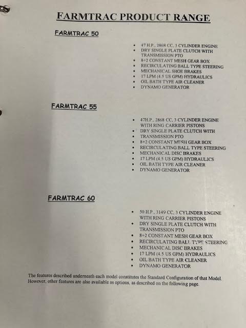 Farmtrac Escort Parts Catalog 50/55/60
