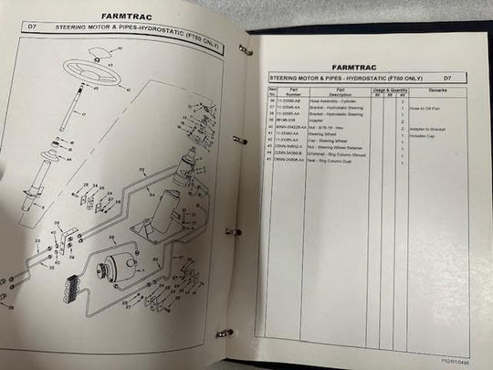 Farmtrac Escort Parts Catalog 50/55/60
