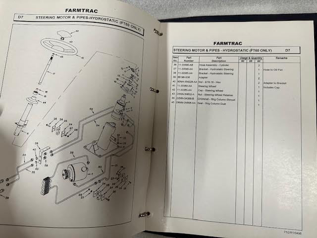 Farmtrac Escort Parts Catalog 50/55/60