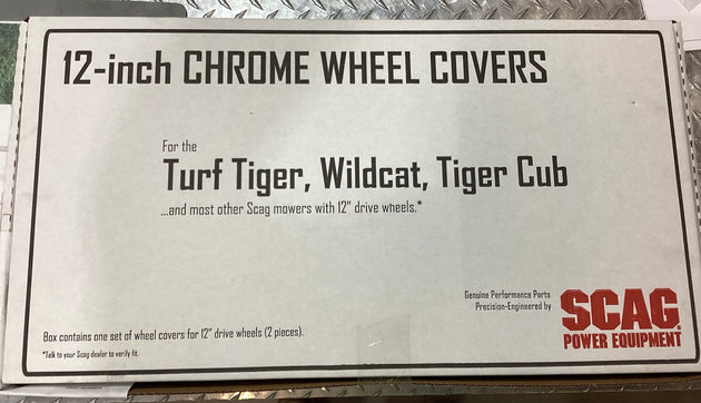 Scag 12-Inch Chrome Wheel Covers, Set of 2, 920J
