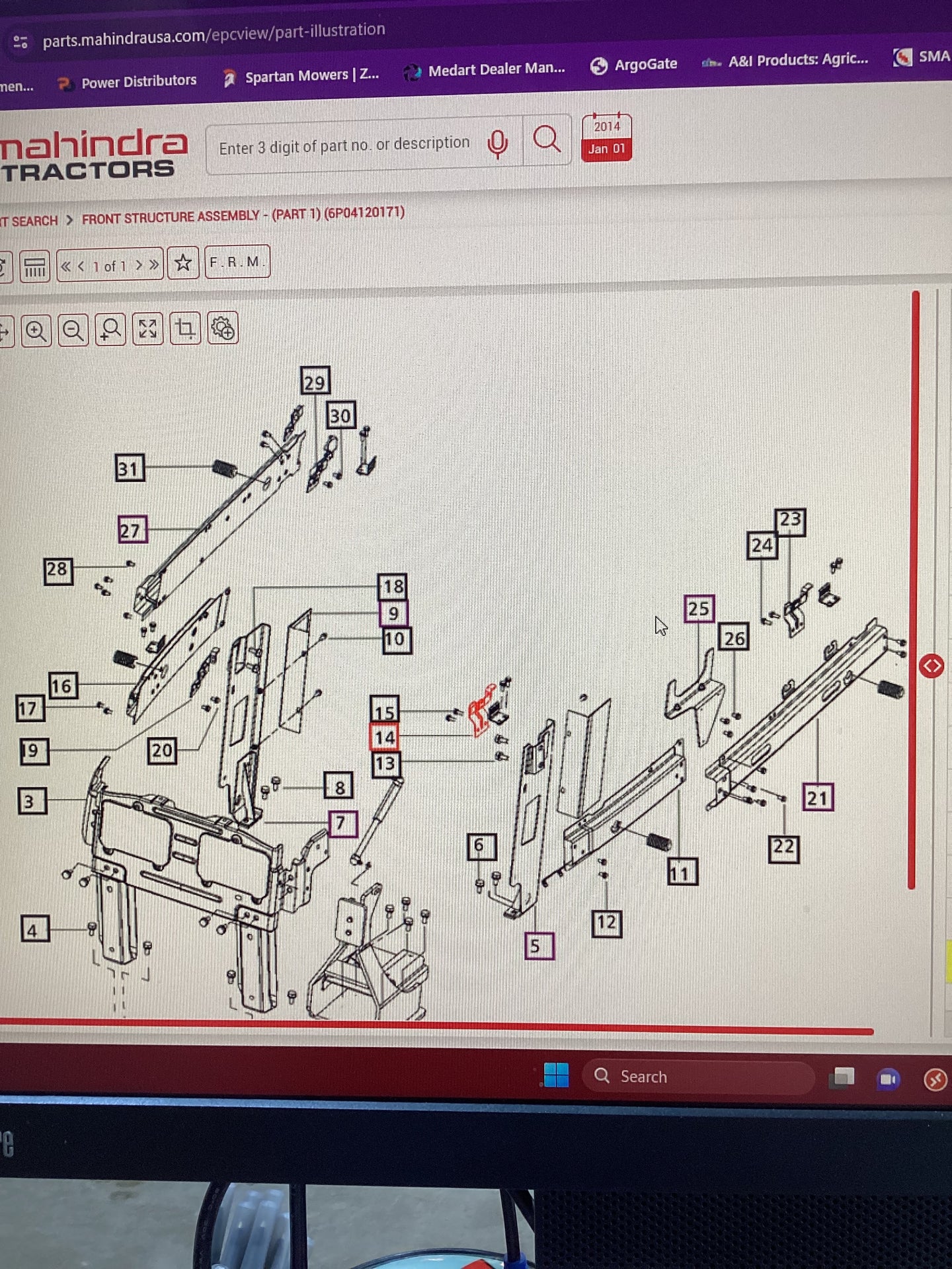 Mahindra LH Side Panel Latch, 007500269D91