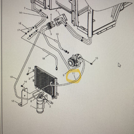 LS TRACTOR A/C Discharge Line, 40032845