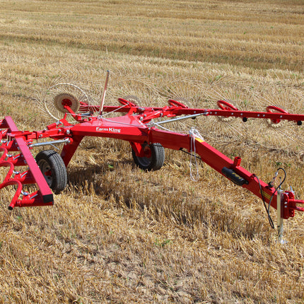 Farmking 8 Wheel Bat Hay Rake