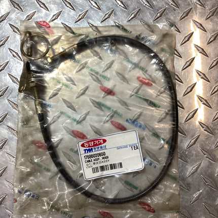TYM/Mahindra Tractor Hood Latch Cable Assembly, 17686020650