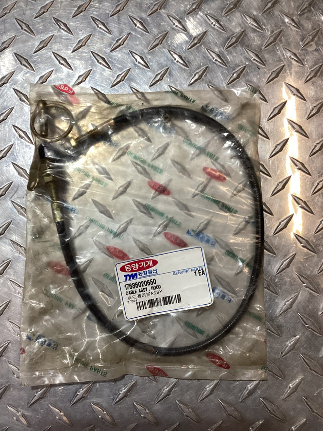 TYM/Mahindra Tractor Hood Latch Cable Assembly, 17686020650