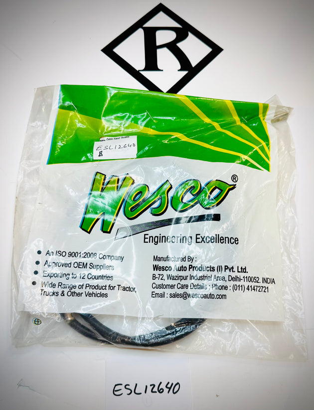 Farmtrac Cable, Hand Throttle, ESL12640