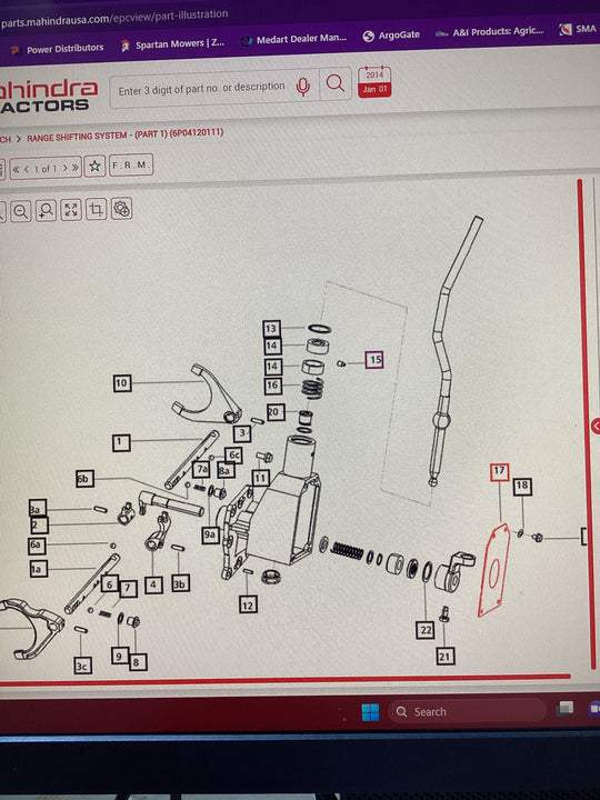 Mahindra Cover Plate, Speed Gear Shifter Housing,  000012012P04