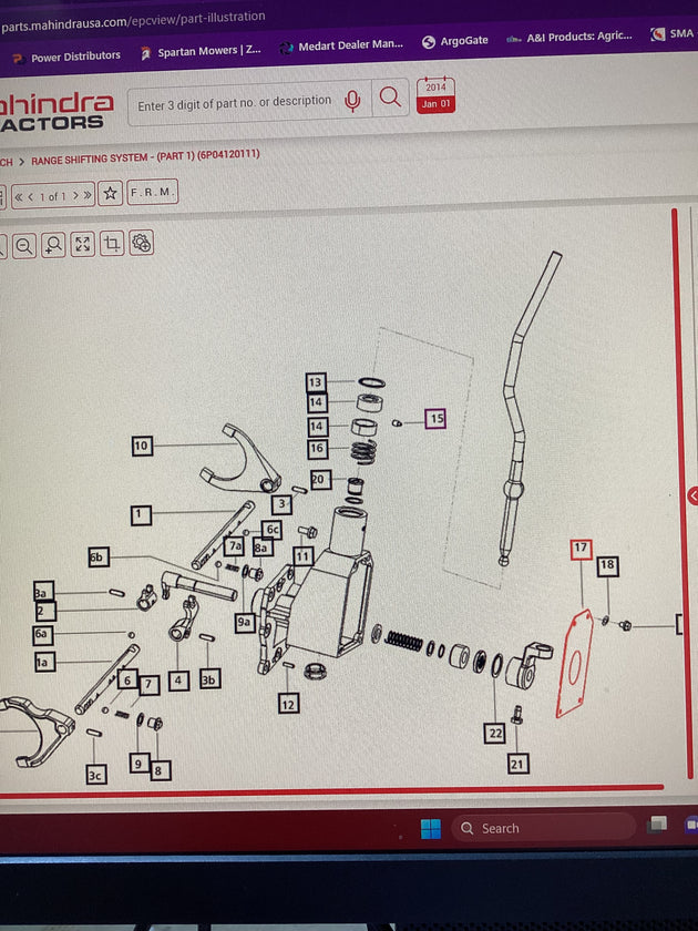 Mahindra Cover Plate, Speed Gear Shifter Housing,  000012012P04