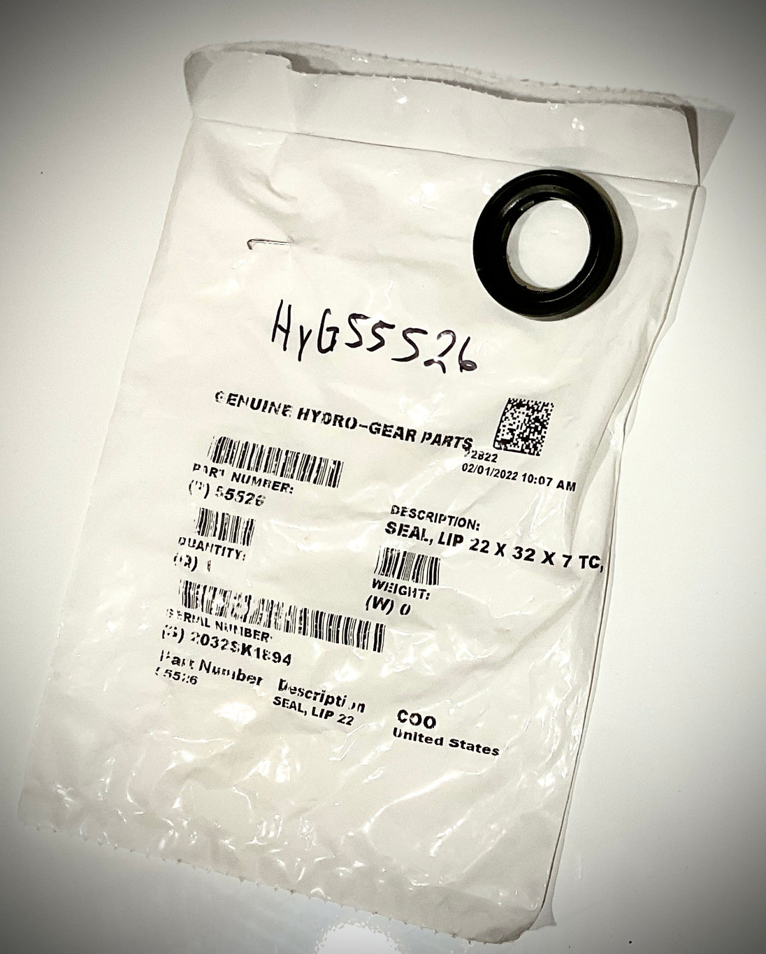 Lip Seal Replacement for Hydro Gear, HYG55526