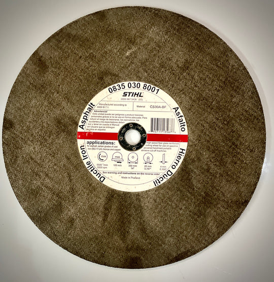 Stihl Cut-Off Abrasive Wheel for Asphalt, 14" x 20mm, 08350308001
