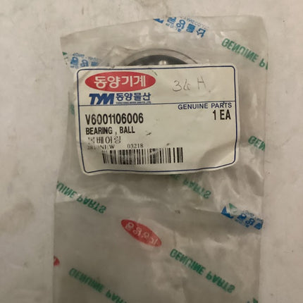 TYM / Mahindra Tractor Ball Bearing, V6001106006