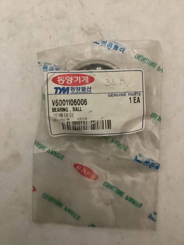 TYM / Mahindra Tractor Ball Bearing, V6001106006