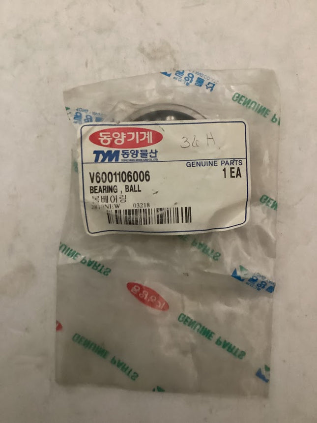 TYM / Mahindra Tractor Ball Bearing, V6001106006