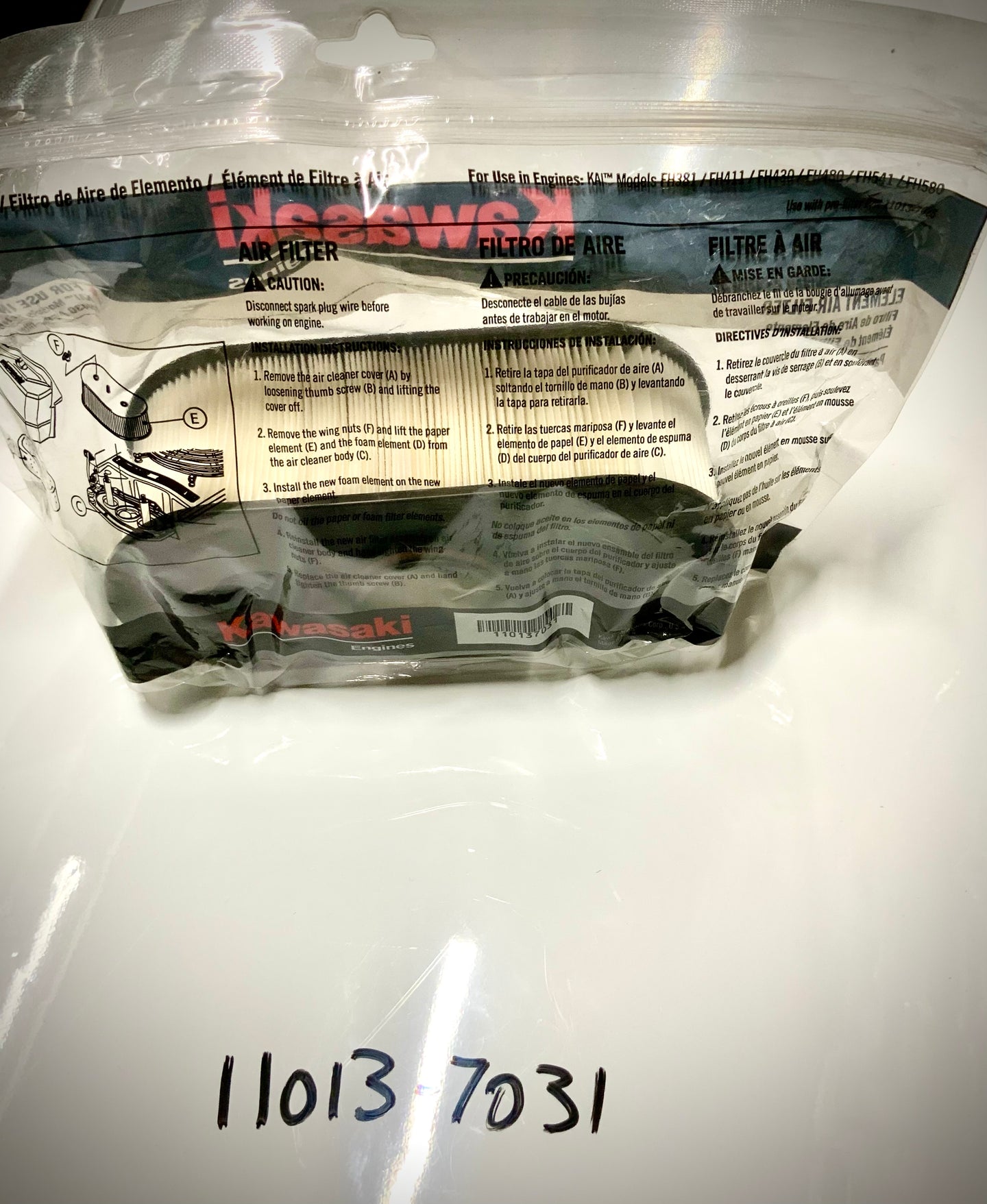 Kawasaki Element Air Filter, 11013-7031