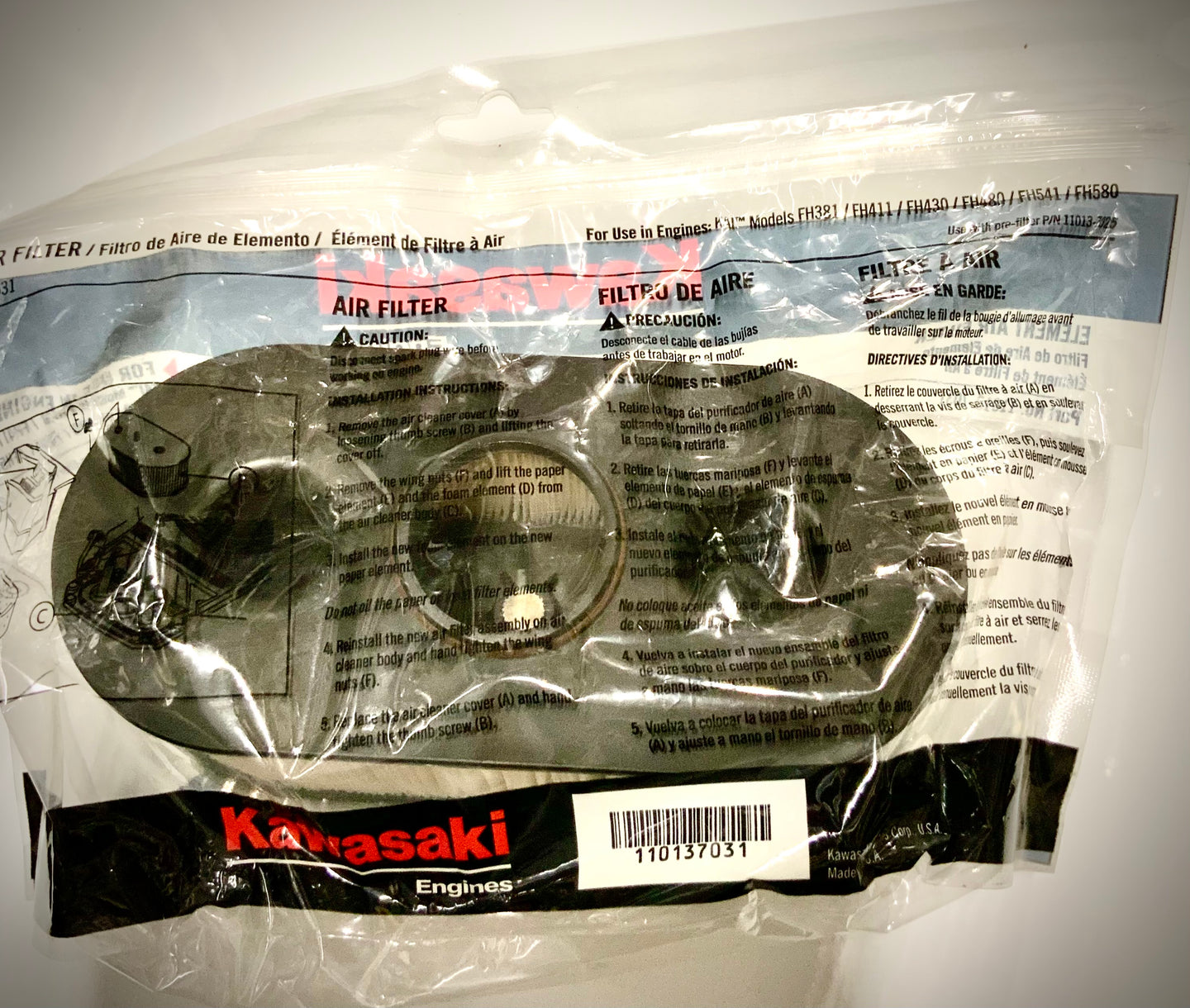 Kawasaki Element Air Filter, 11013-7031