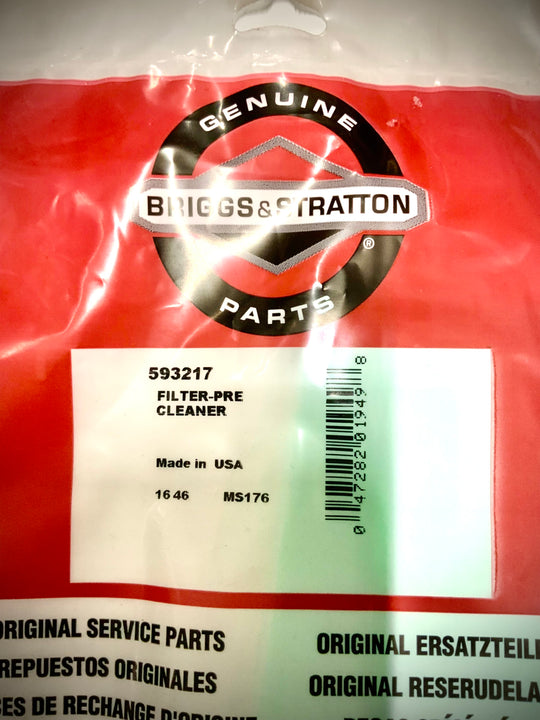 Briggs & Stratton Pre-Cleaner Filter, 593217