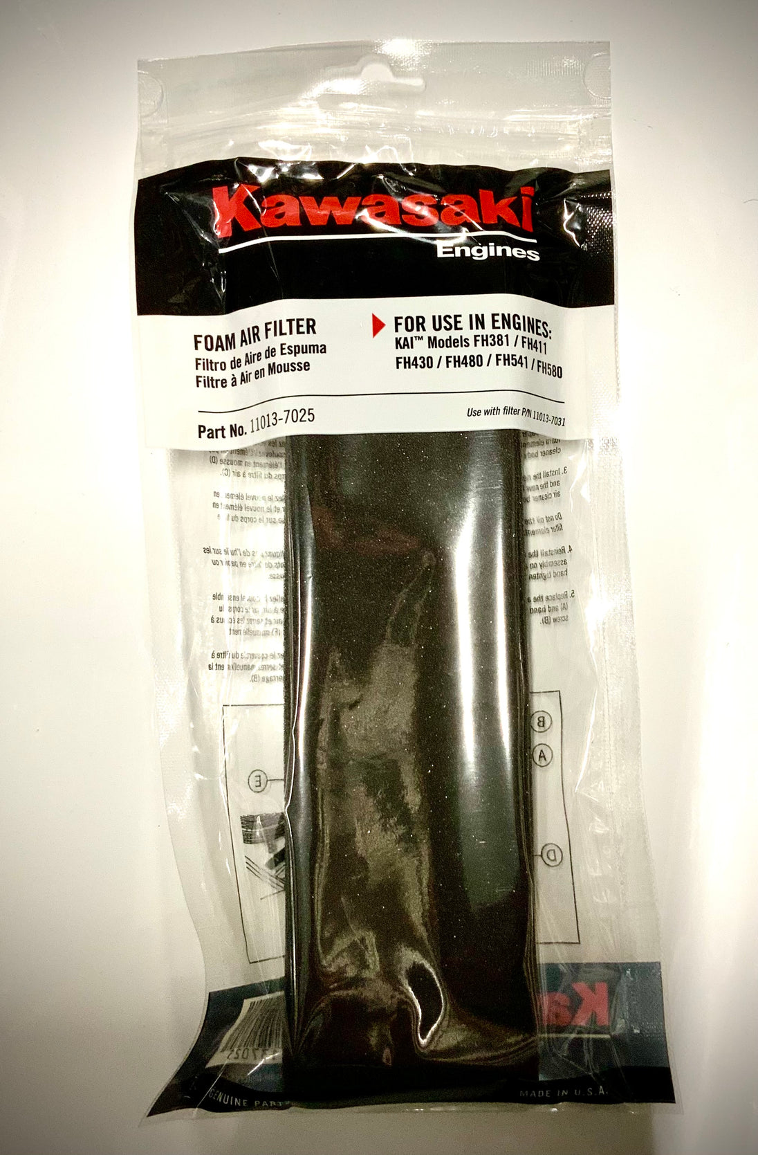 Kawasaki Element Air Filter, 11013-7025