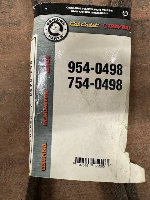 Cub Cadet Belt V Type, 1/2" x 66.9", 954-0498