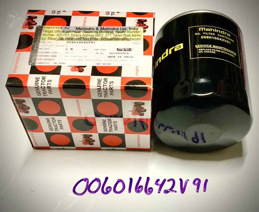 Mahindra Oil Filter, 006016642v91