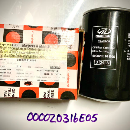 Mahindra Oil Filter, 000020316E05