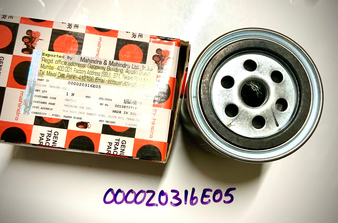 Mahindra Oil Filter, 000020316E05