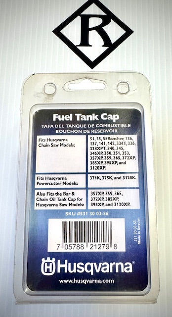 Husqvarna, Fuel Tank Cap, 531300356