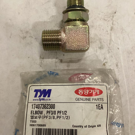 TYM/Mahindra Tractor Elbow, PF3/8 PF1/2, 17407362300