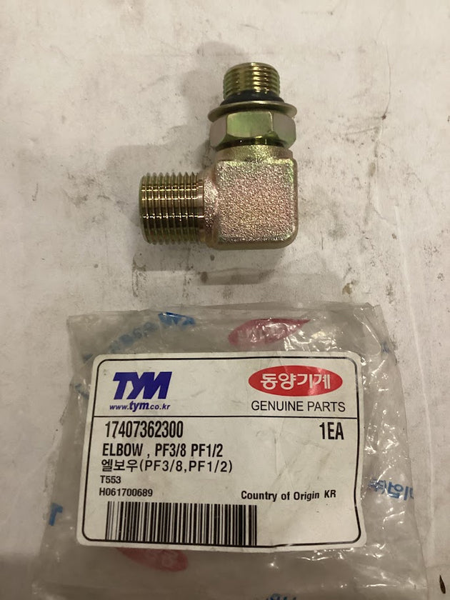 TYM/Mahindra Tractor Elbow, PF3/8 PF1/2, 17407362300