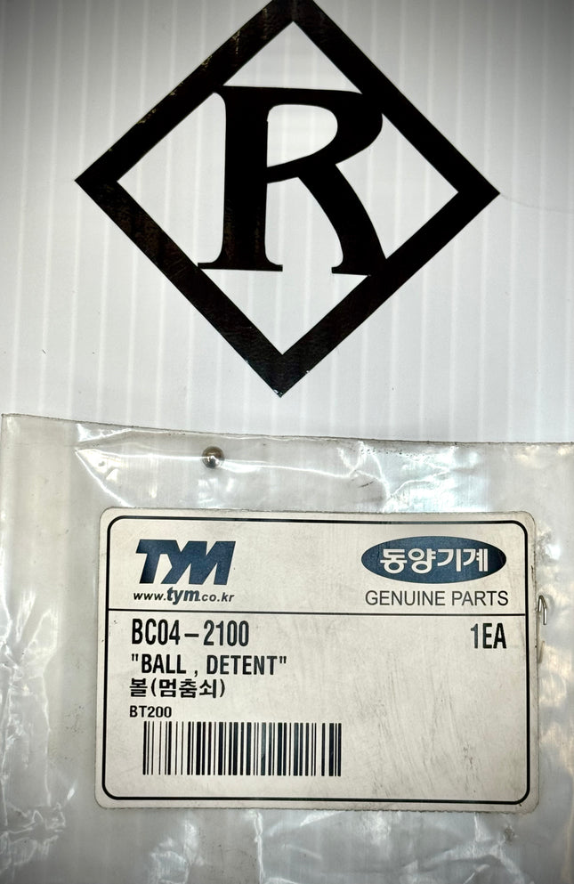 TYM Tractor Ball Detent, BC042100