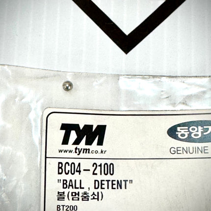 TYM Tractor Ball Detent, BC042100