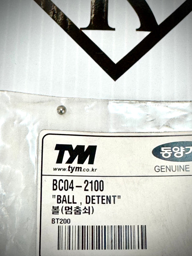 TYM Tractor Ball Detent, BC042100