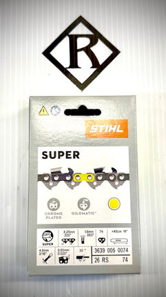 Stihl Chain 18 in. .325 .063 74 Drive Links, 26RS 74, 36390050074