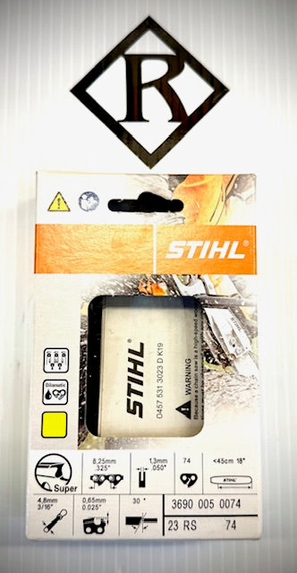 Stihl 18" Chain .325 .05 74 Drive Link, 23RS 74, 36900050074