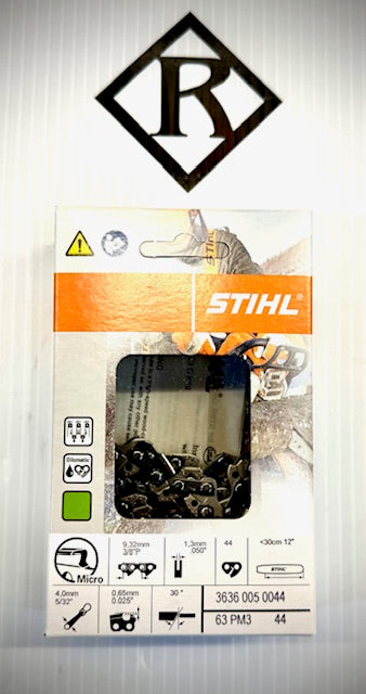 Stihl Chain 12", 3/8 P, .050 G, 44DL, 63PM3 44, 36360050044