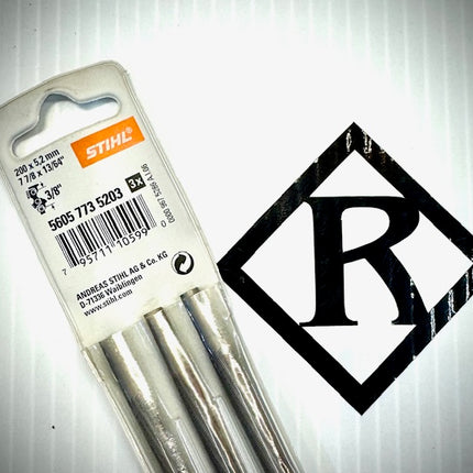 STIHL Round file 5.2mm 13/64, Pack of 3, 56057735203