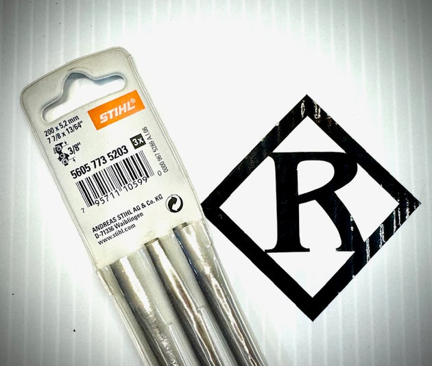 STIHL Round file 5.2mm 13/64, Pack of 3, 56057735203