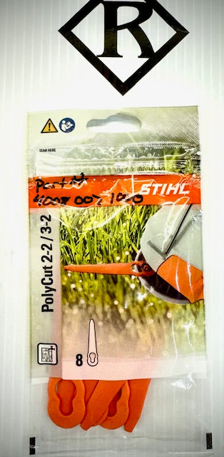 Stihl Poly Cut 2-2 / 3-2 Blades, Set of 8, 40080071000