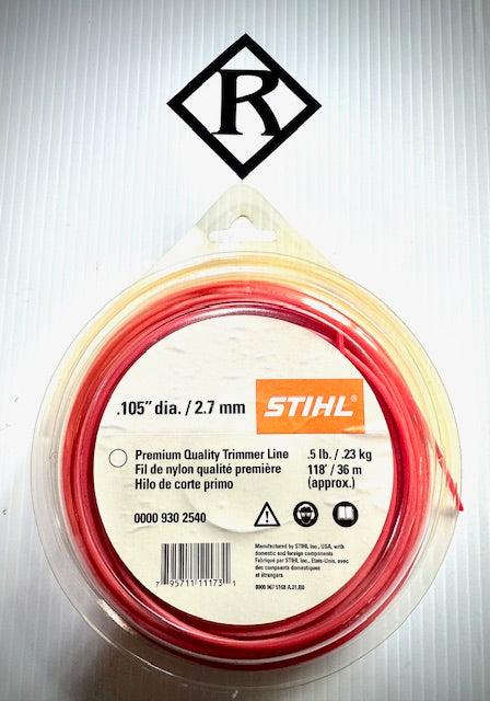 Stihl Premium Trimmer Line .105" Dia., .5 lb 118', 00009302540