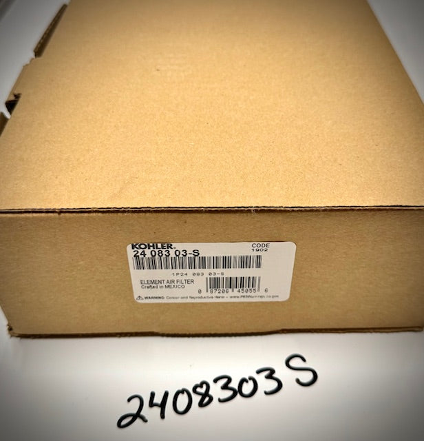 Kohler Air Filter, 2408303S