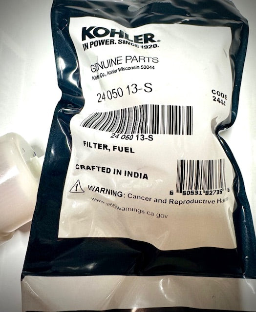 Kohler Fuel Filter, 15 Micron, 2405013S