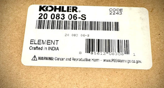Kohler Air Cleaner Element, Air Filter, 2008306S
