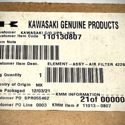 Kawasaki Element Air Filter, 11013-0807
