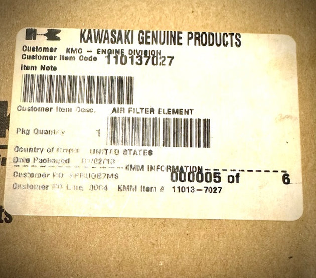 Kawasaki Element Air Filter, 11013-7027
